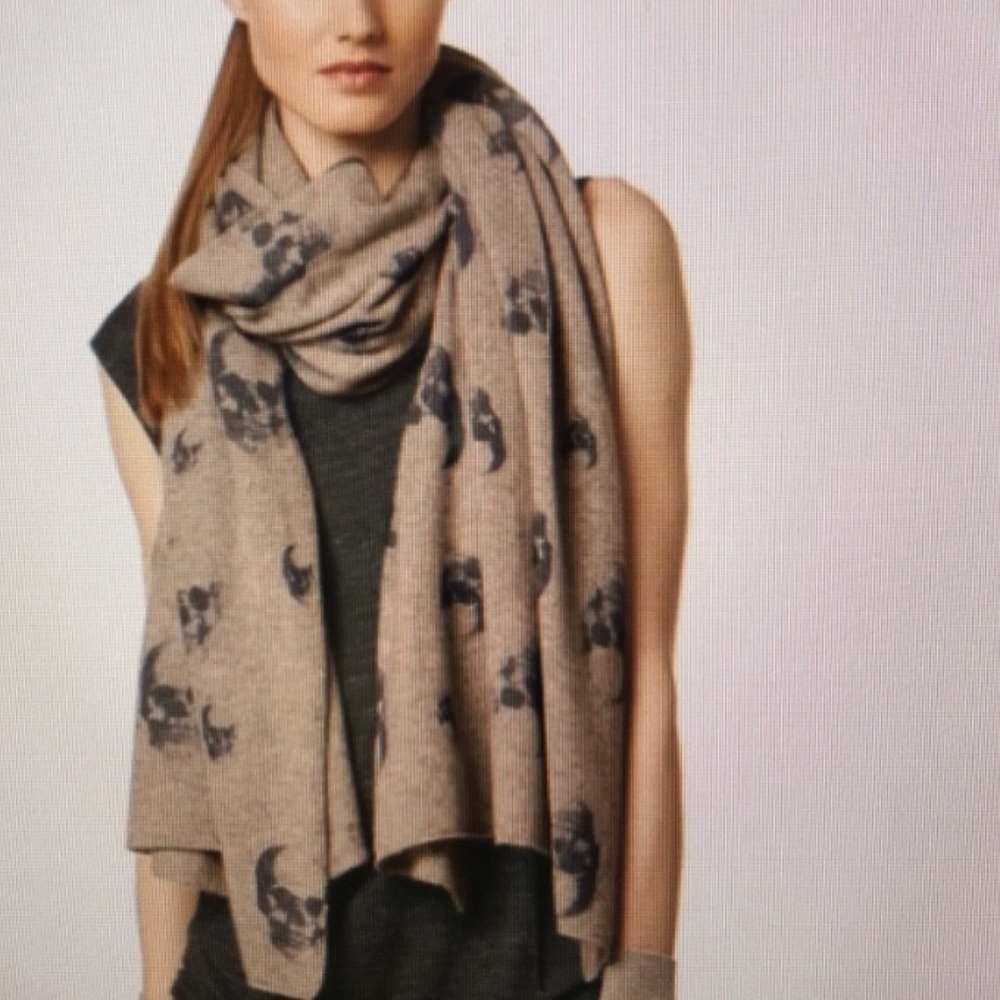 Skull Cashmere Scarf